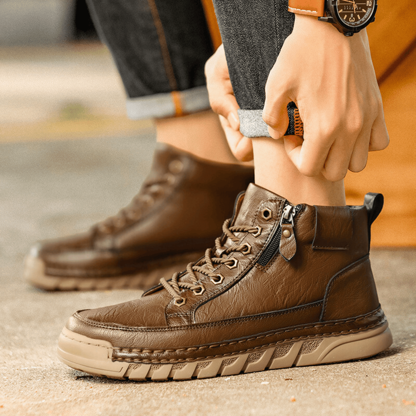 MONVIEL | MENS LEATHER BOOTS