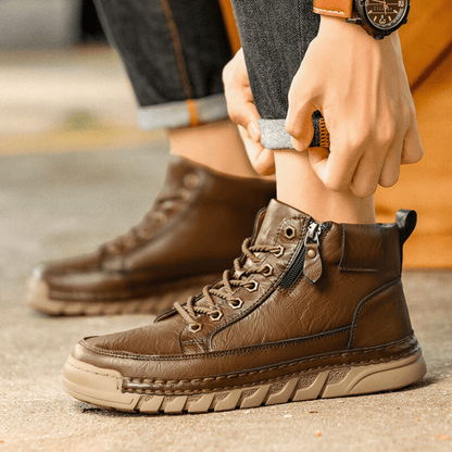 MANSSINO™ | Men's Tapered Leather Ankle Boot