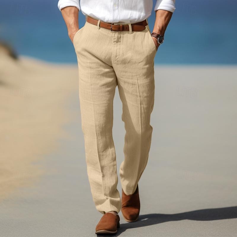 MONVIEL | Mens Premium Linen Trousers